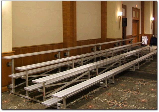 Rental store for bleacher 3 row 4 5 foot w x 6 foot l in STOREAREA2